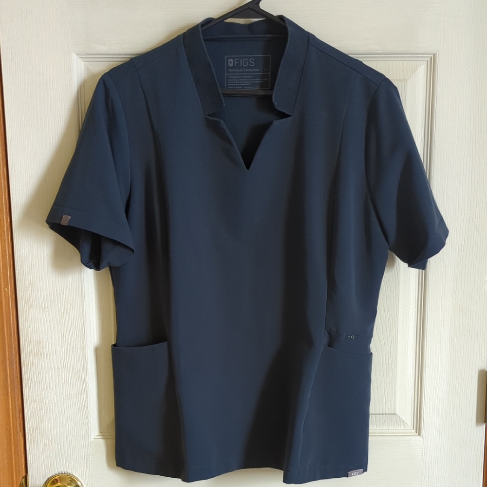 Figs Women's L Dark Harbor Inala Scrub Top